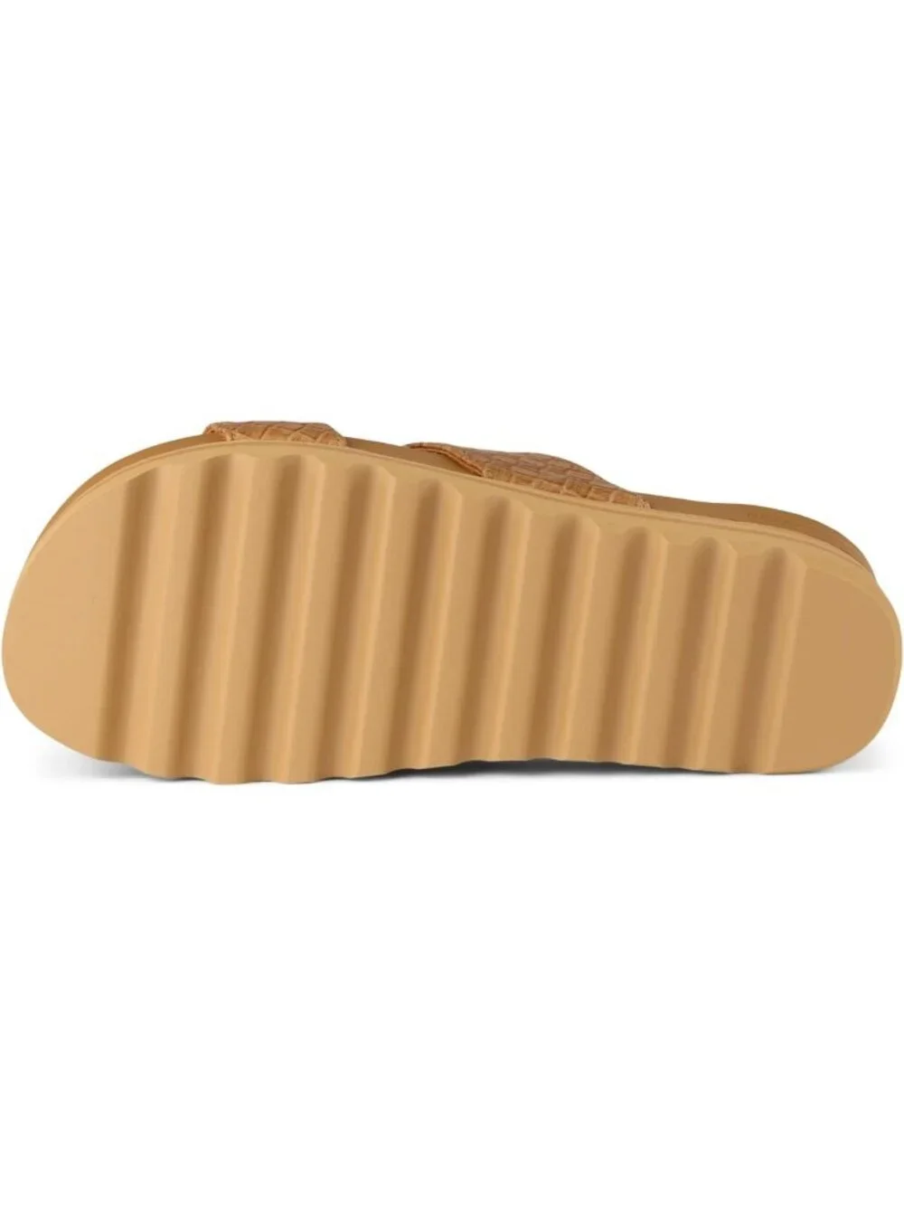 Women's Tan Wicker Arch Support Ultra Soft Cushion Footbed Platform Sandal Shoes